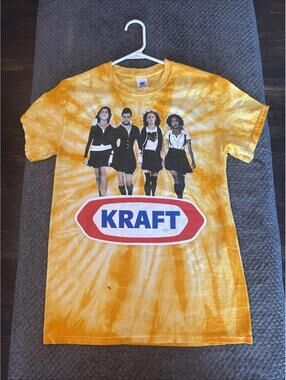 Vintage Y2K Craft Orange Tie Dye Kraft Cheese T-shirt The Craft Mens Small